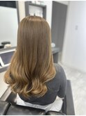 ブリーチなしのハニーベージュ