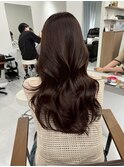カシスレッドカラー くびれ巻き 韓国レイヤー