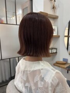 シアアルン 新小岩店(SHEER alun) ピンク/切りっぱなしボブ