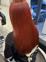 インク サカエ(inq sakae)&nbsp;レッドカラー×ロングスタイル/髪質改善トリートメント