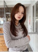 似合わせハッシュカット×ナチュラルブラウン
