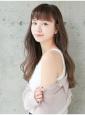 重ため前髪×ふんわりロングヘア