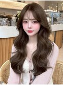 ナチュラルレイヤートレンドカラー韓国風シースルーバング