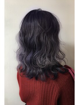 ルノン フィージュ(LUNON fieju) 【LUNON fieju】パープルシルバー×波ウェーブ