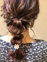 スーパーカット 元町店(SUPER CUT)&nbsp;ヘアセット　編みおろし　グラデーションカラー