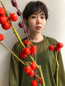 スピンヘアワークス(Spin Hair Works) 抜け感ショート_ダブルカラー_透明感カラー