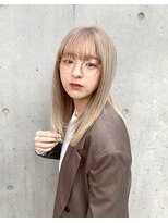 ノラキチジョウジ(NORA KICHIJOJI)&nbsp;【岡田 陸】ハイトーンカラー☆ミルクティーブロンド