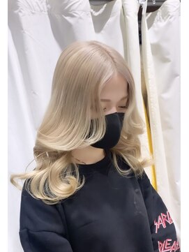 シンシェアサロン 原宿店(Qin shaire salon) ヨシンモリ 韓国ハイトーン ナチュラルブロンド