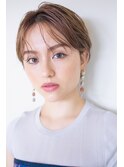 耳かけ小顔ハンサムショート/ショコラベージュ/センターパート