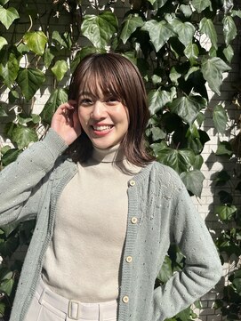 ディフィーアトリエ(defi atelier) 小顔ミディアム外ハネミディアムアッシュ レイヤー/ヨシンモリ