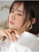 耳かけが可愛く決まるボブvol.3/ナチュラルカラー/斜めバング