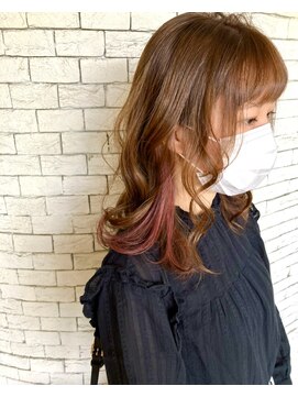 マール(marl) 【marl.】ベージュ×ラベンダーインナーカラー