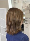 30代40代50代大人可愛い外ハネミディアムこなれハイトーン代官山