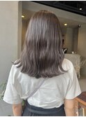 ブリーチなし透明感カラーグレージュポイントカラー/今枝