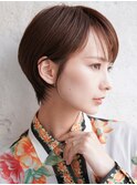 ショートカット×ひし形ショートボブ×前髪あり20代30代40代 s03