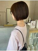 アッシュブラウン　ミニボブ　ショートボブ【鹿児島中央駅】