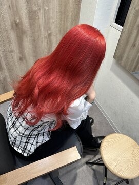 ウニレ バイ センス(unire by sense) 【ブリーチ２回】はっきりわかるレッドカラー/飾磨/姫路/カラー