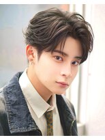 オーシャントーキョー 渋谷神南(OCEAN TOKYO) 黒髪束感ニュアンス人気センターパートツーブロック