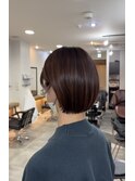 伸ばし中の方へオススメ 似合わせショートボブ×暖色カラー