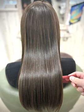 ルヴェール 北方店(LeVert) 髪質改善/モノトーングレージュ/ミディアムレイヤー