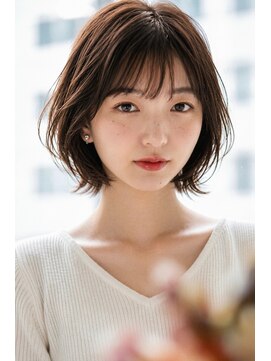 エマ(emma) 小顔見え×ゆる質感ショートボブ|20代30代人気ひし形ショート
