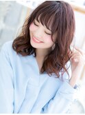 *mod's上尾*くせ毛風♪透け感カールのラブゆるふわミディa