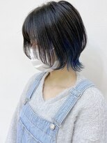 モリオフロムロンドン 松戸店(Morio from London)&nbsp;【松戸　ムラマツ】ショートウルフ　インナーカラーブルー