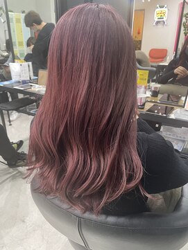 ヘアリゾートユア 新大久保店(hair resort YuA) ローズピンク