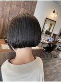 ◇首スッキリ ミニボブ 黒髪