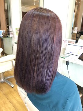 ジャストヘア ラポール 北久里浜店(just hair RAPPOR) 【根岸真奈美】ミディアム×ハイライト×アメジスト