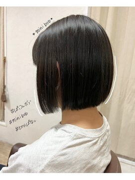 ヘアーチェリーコーク ランプ(HAIR CHERRY COKE Lamp) *ミニボブ×ブルーブラック