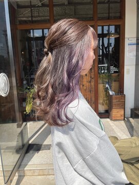 へアサロンアンドカフェガーデン(hair salon&cafe GARDEN) イヤリングカラー/ケアブリーチ/パープルカラー