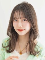 シースルーバング×韓国顔周りカット