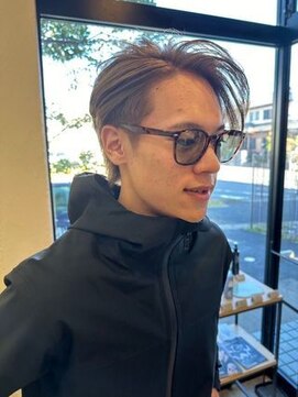 シフト(SHEEFT) グレーベージュナチュラルメンズショート 爽やかアップバング