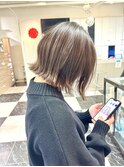 ボブ/切りっぱなしボブ/縮毛矯正