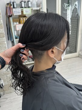 プライズ 表参道原宿店(prize) ツーブロック女子スパイラルパーマ２０代３０代４０代