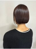 あごラインボブ　ナチュラルブラウン