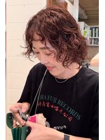 ラレイ ハラジュク(Lalei harajuku)&nbsp;レイヤーボブ/ボブ/スパイラルパーマ/パーマ/原宿パーマ/オン眉