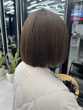 ビューナゴヤ 名駅(VIEW NAGOYA) 黒髪/ボブルフ/小顔/オリーブベージュ/透明感カラー