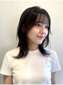 ミディアムハイレイヤーカット