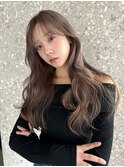 原宿ブリーチなしダブルカラーピンクベージュミディアムボブ20代