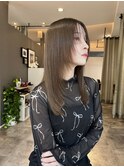 20代30代40代ストレートアッシュベージュ髪質改善艶感カラー
