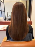 ナチュラル艶ロング×シアーバング