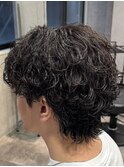 波巻きウルフツイスパウルフ仙台美容室シャドウパーマ仙台波巻き