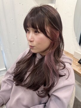 シア 綾瀬店(SHEER) アッシュピンクのインナーカラー