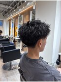 MEN’S HAIR/波巻ツイストスパイラル/フェザーパーマ/眉毛/渋谷