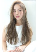 【Blanc/梅田】グレージュ_抜け感ハイライト_透明感ロング★