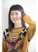 前髪短めバングボブ