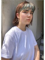 ヘアサロンエム 渋谷店(HAIR SALON M)&nbsp;外ハネボブ/アッシュブラウン/ネオウルフ/デザインカラー