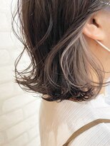 【Zina】イメチェン毛先パーマ耳かけ×フォギーベージュ